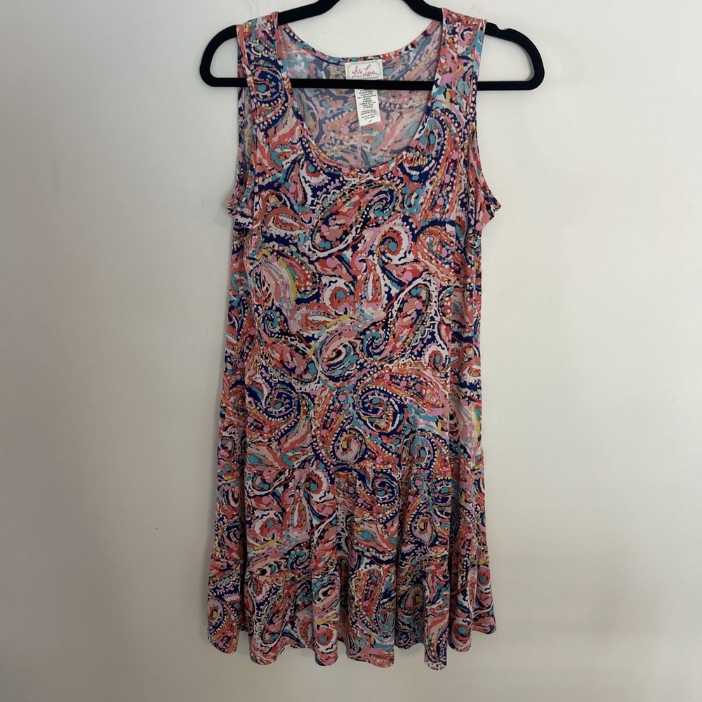Ivy Lane Large Vibrant Multicolor Sleeveless Dress Wrinkle Free